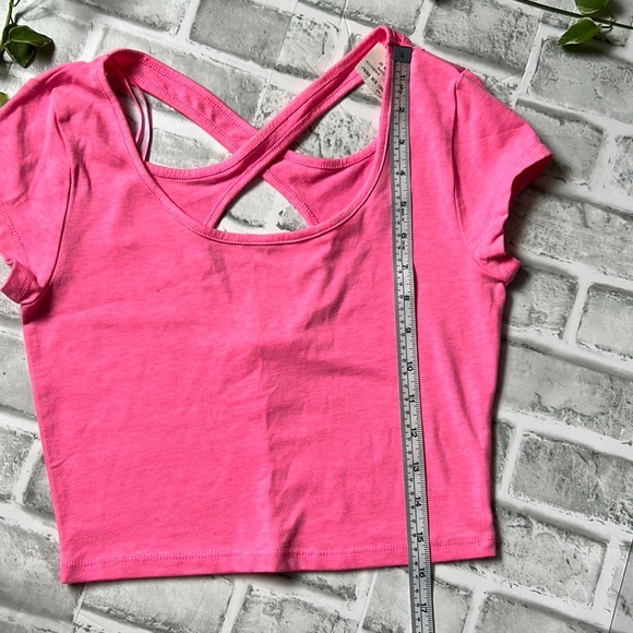 AMBIANCE APPAREL | CROSS BACK CROP TOP - Picture 2 of 6